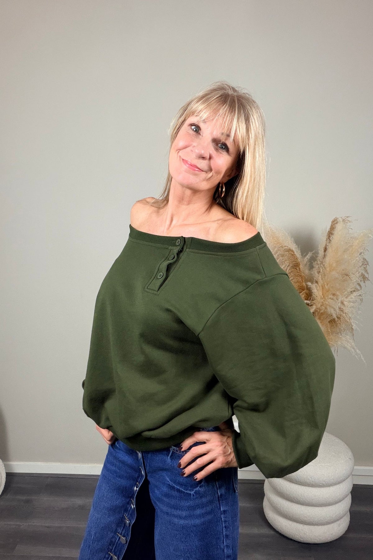 Mochy 28 sweater Army Green
