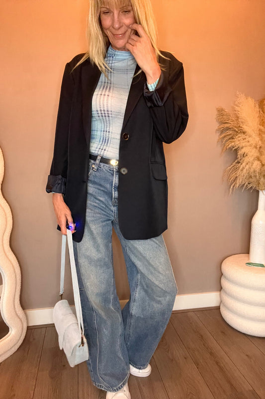 Blazer Pom Navy Blue