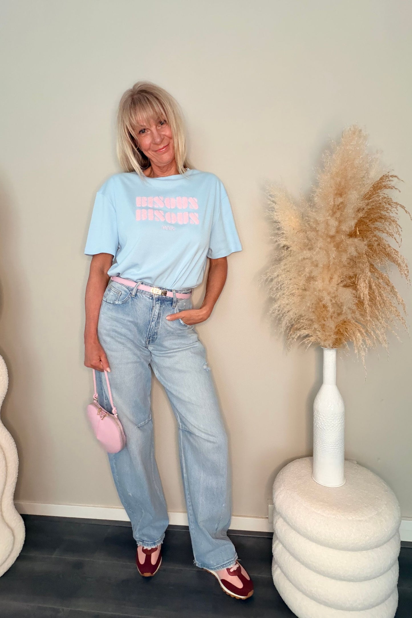 Bisous Teddy Shirt Blue