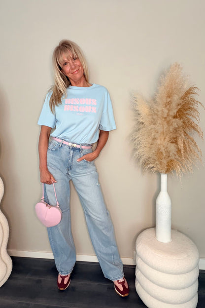 Bisous Teddy Shirt Blue