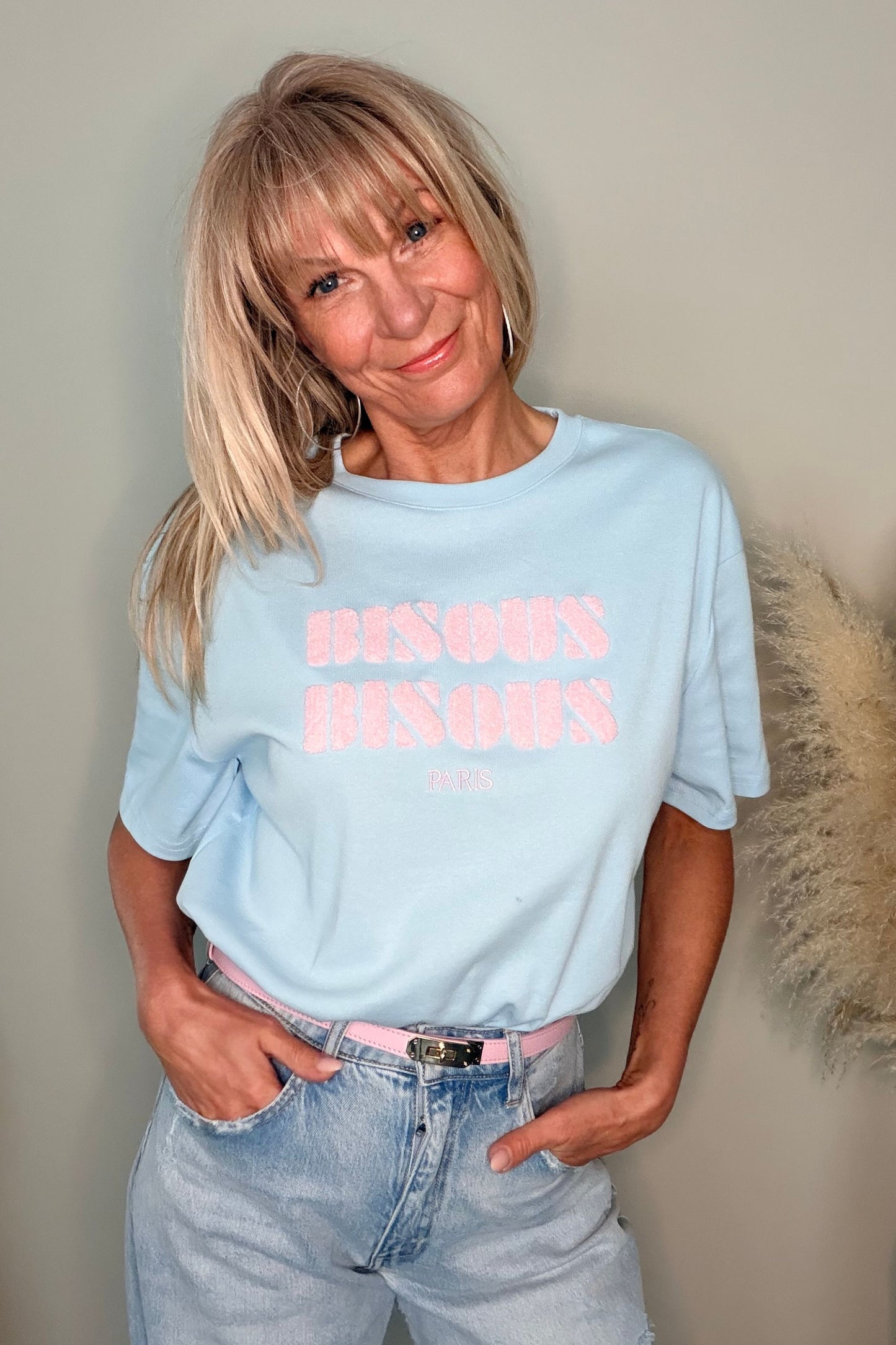 Bisous Teddy Shirt Blue