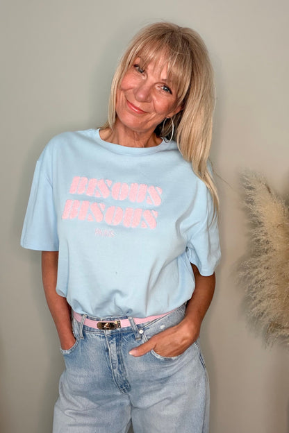 Bisous Teddy Shirt Blue