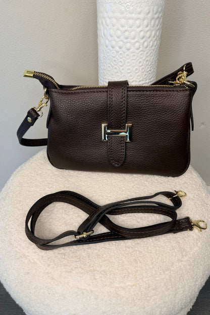 Burnley Bag Leather Chocolat