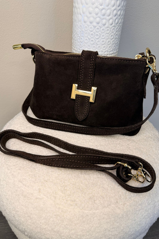Burnley Bag Suède Chocolat