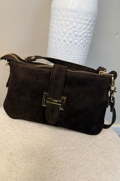 Burnley Bag Suède Chocolat