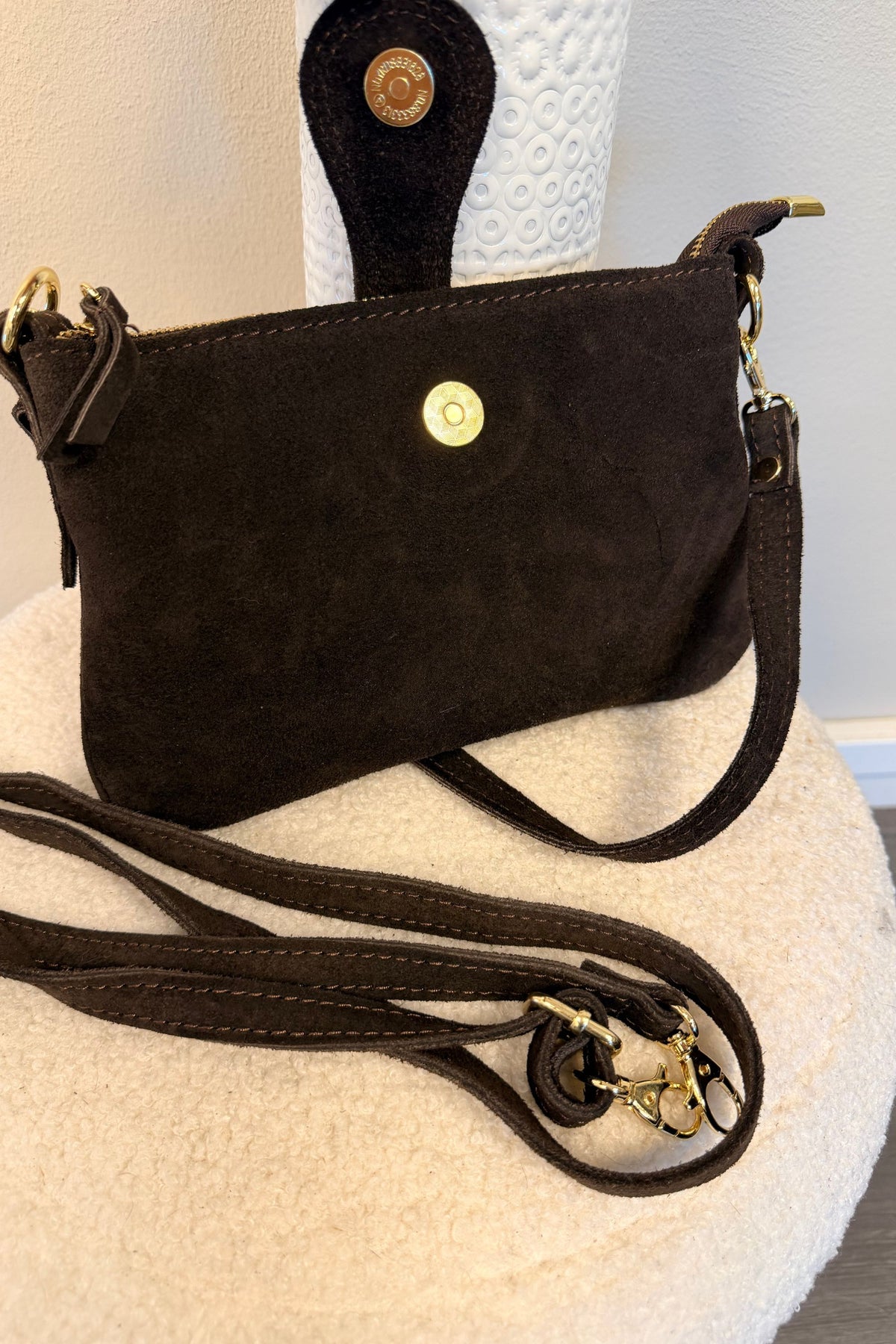 Burnley Bag Suède Chocolat