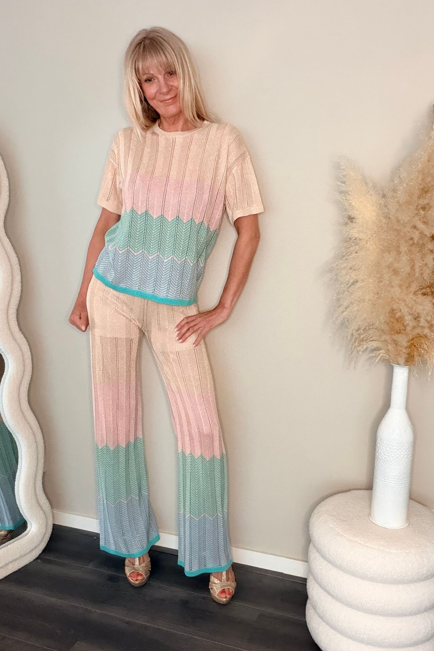 Dani 2-piece set sand/pink
