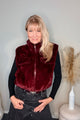 Furry Gilet Burgundy