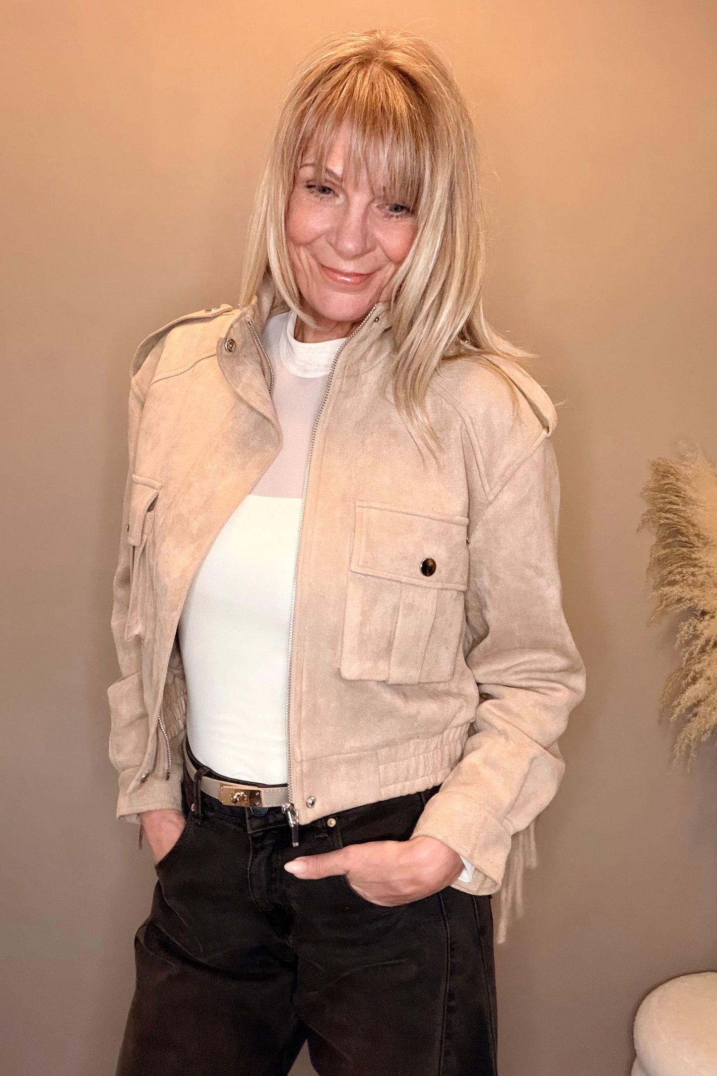 Goldie Franje Jacket Beige