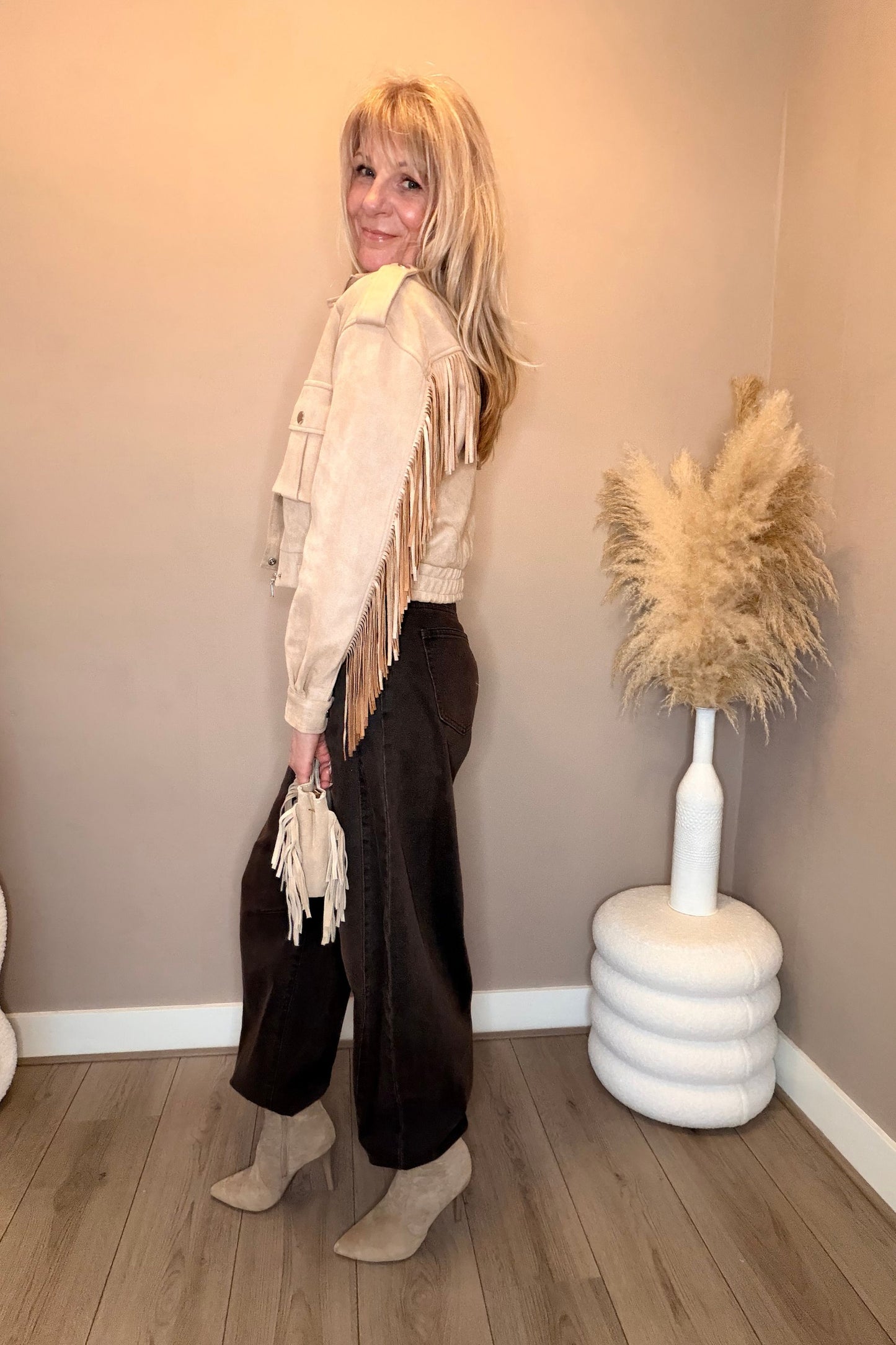 Goldie Franje Jacket Beige