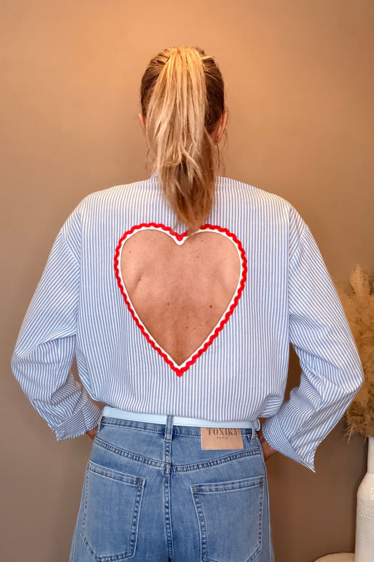 Blouse Heart Blue