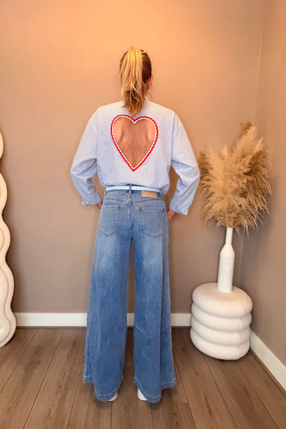 Blouse Heart Blue