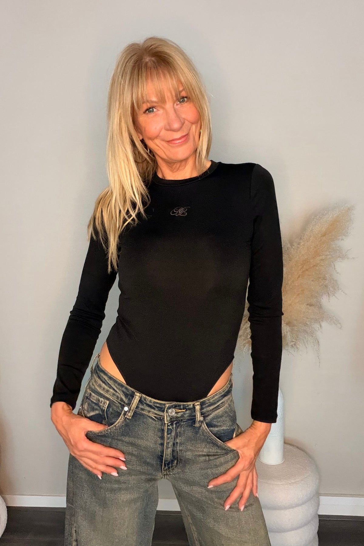 Malelions Crewneck Bodysuit Black