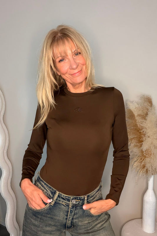 Malelions Crewneck Bodysuit Brown