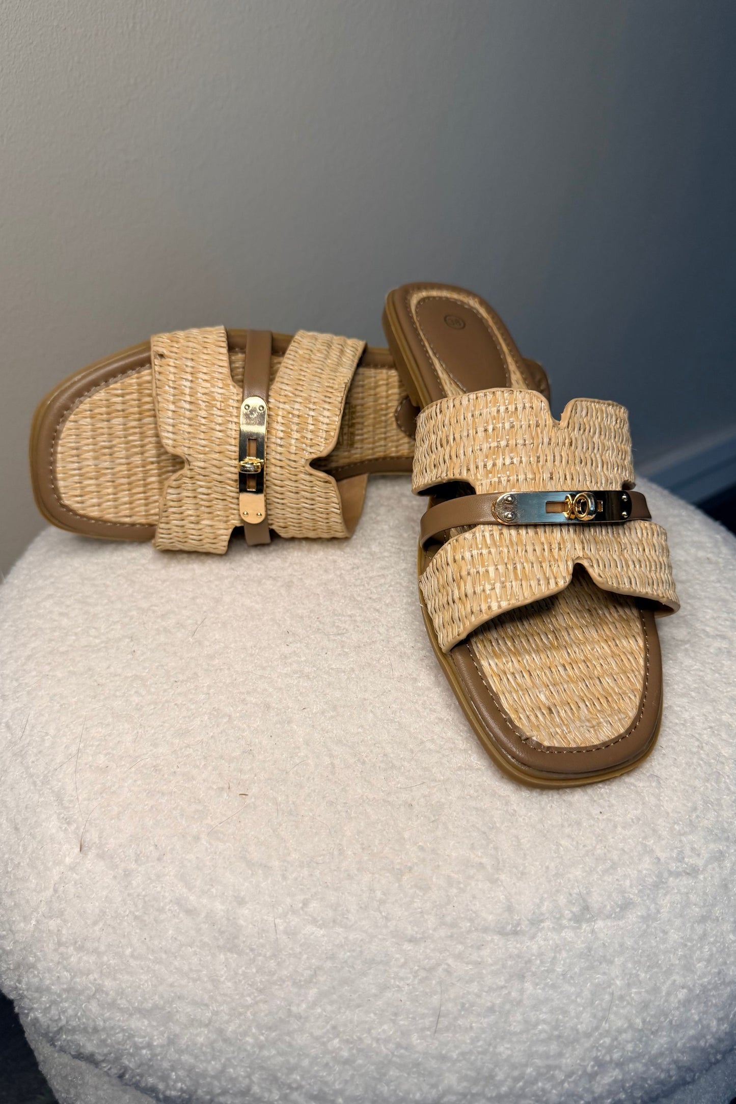 Mary Slippers Taupe