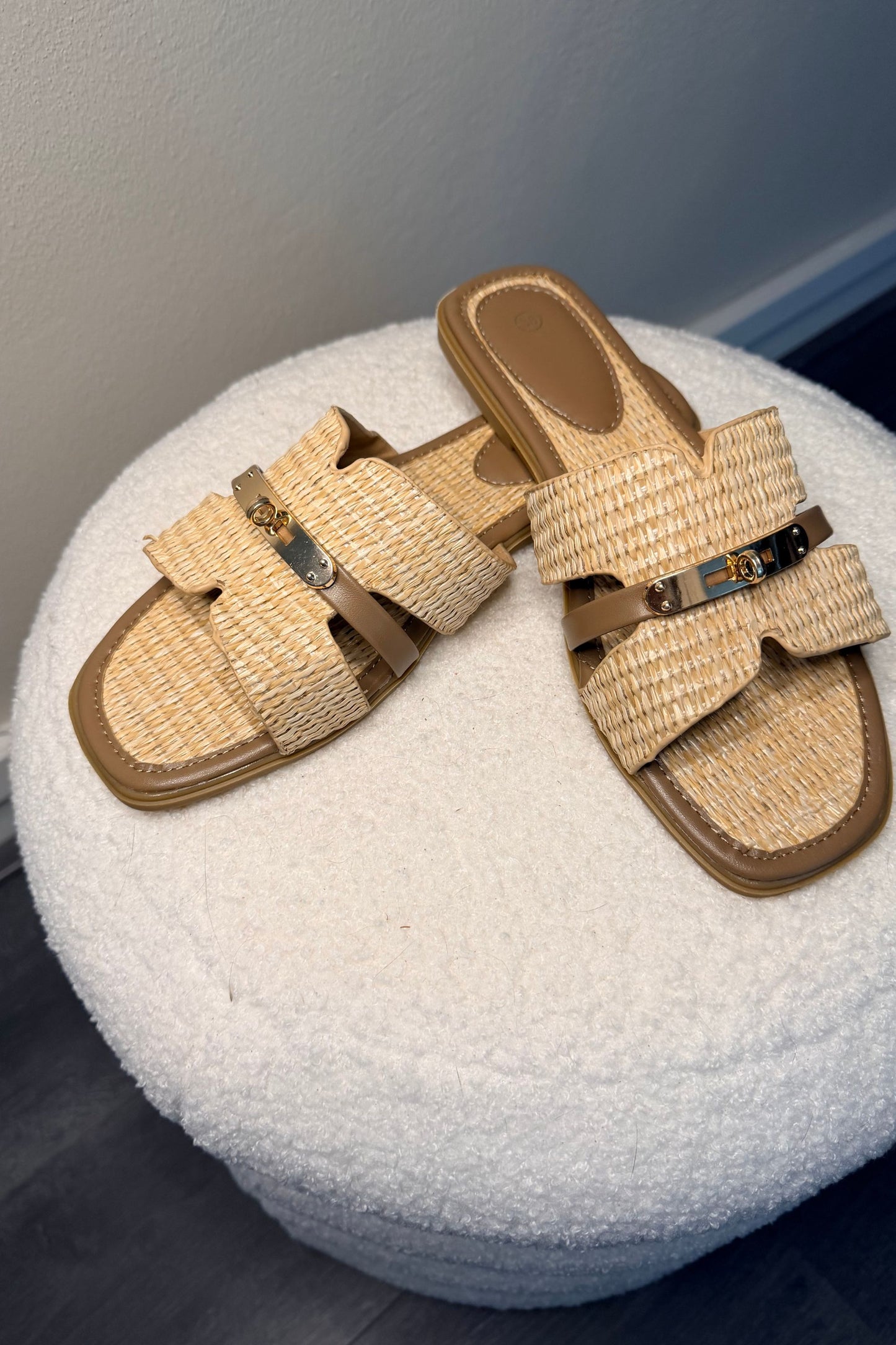 Mary Slippers Taupe