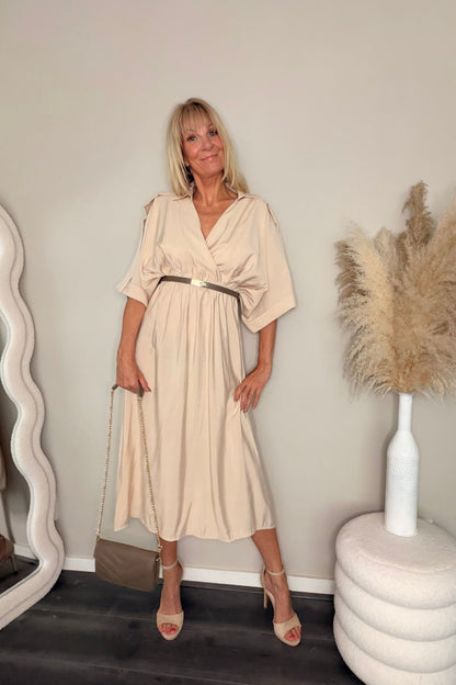 Melinda Dress Beige