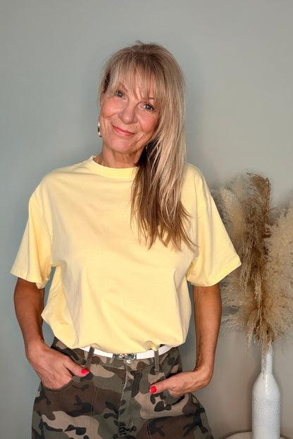 New York T-Shirt Yellow/White