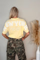 New York T-Shirt Yellow/White