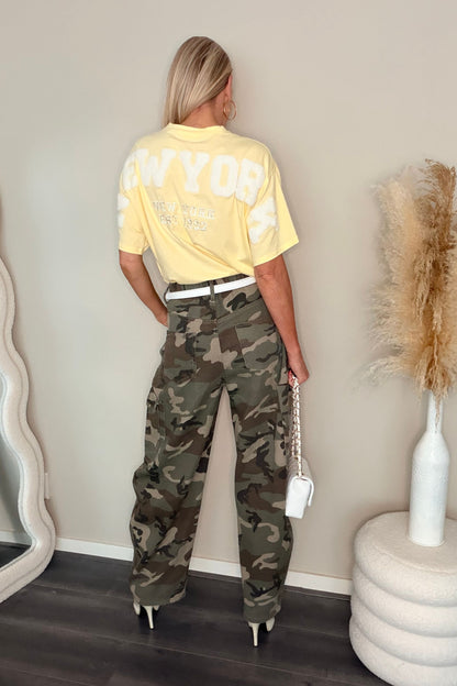 New York T-Shirt Yellow/White