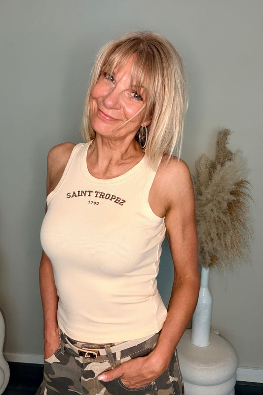 Saint Tropez Tank Top Beige