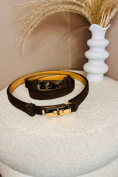 Belt Stella Suède Chocolat