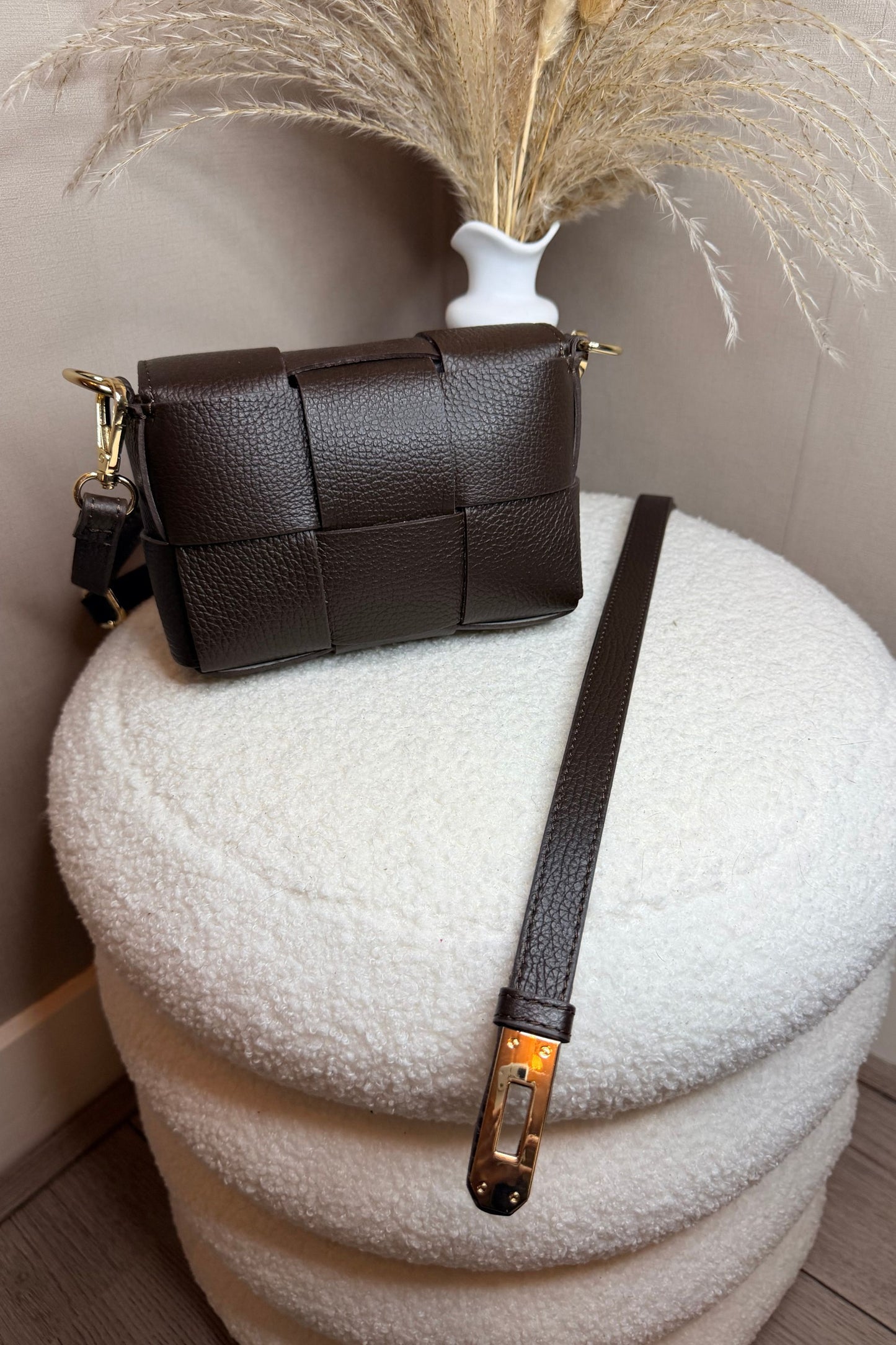 Stella Belt leather chocolat