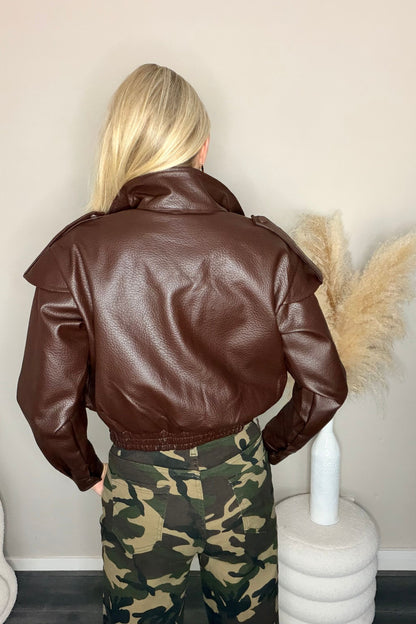 Vera Jacket PU Chocolat