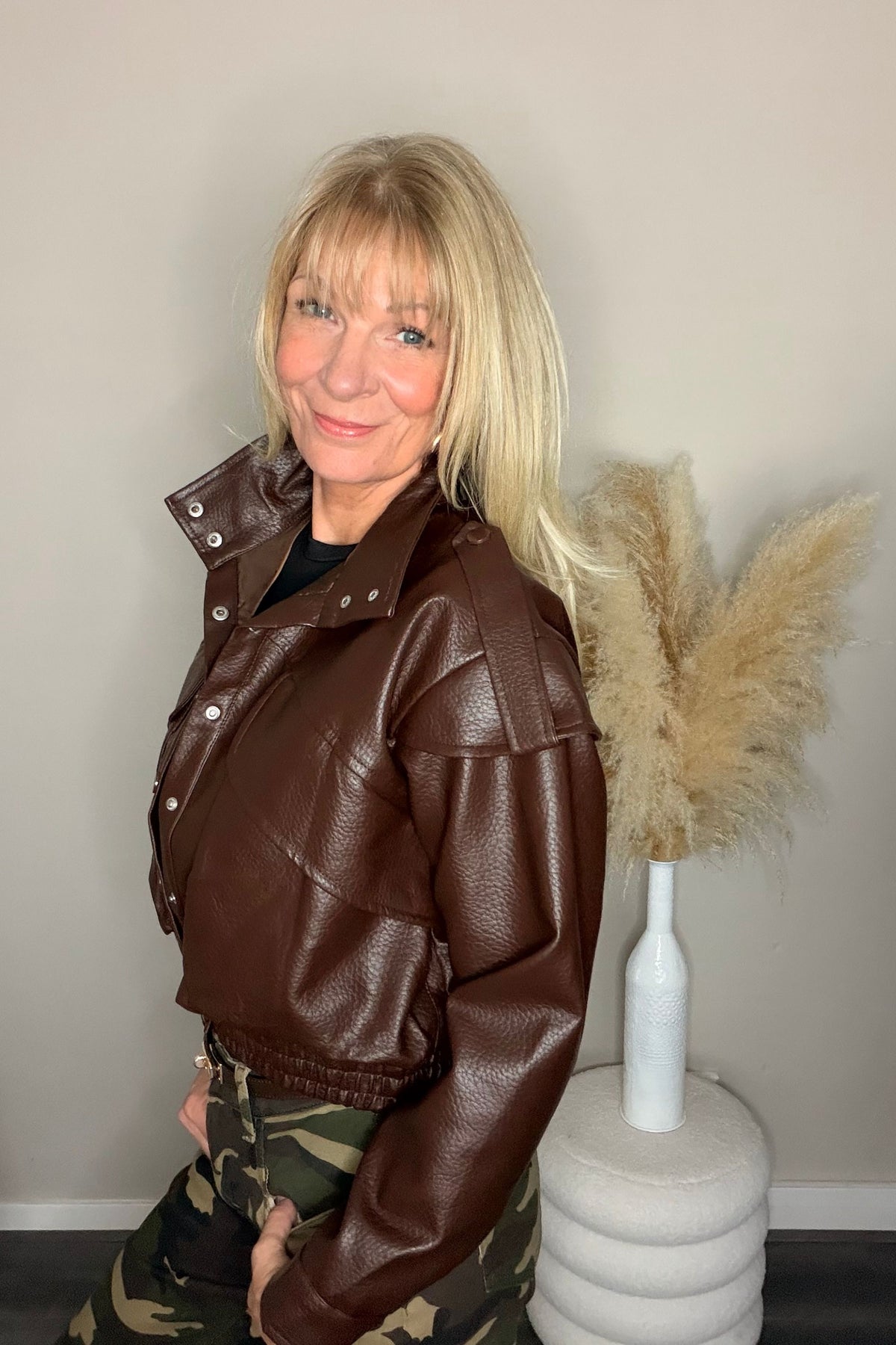 Vera Jacket PU Chocolat