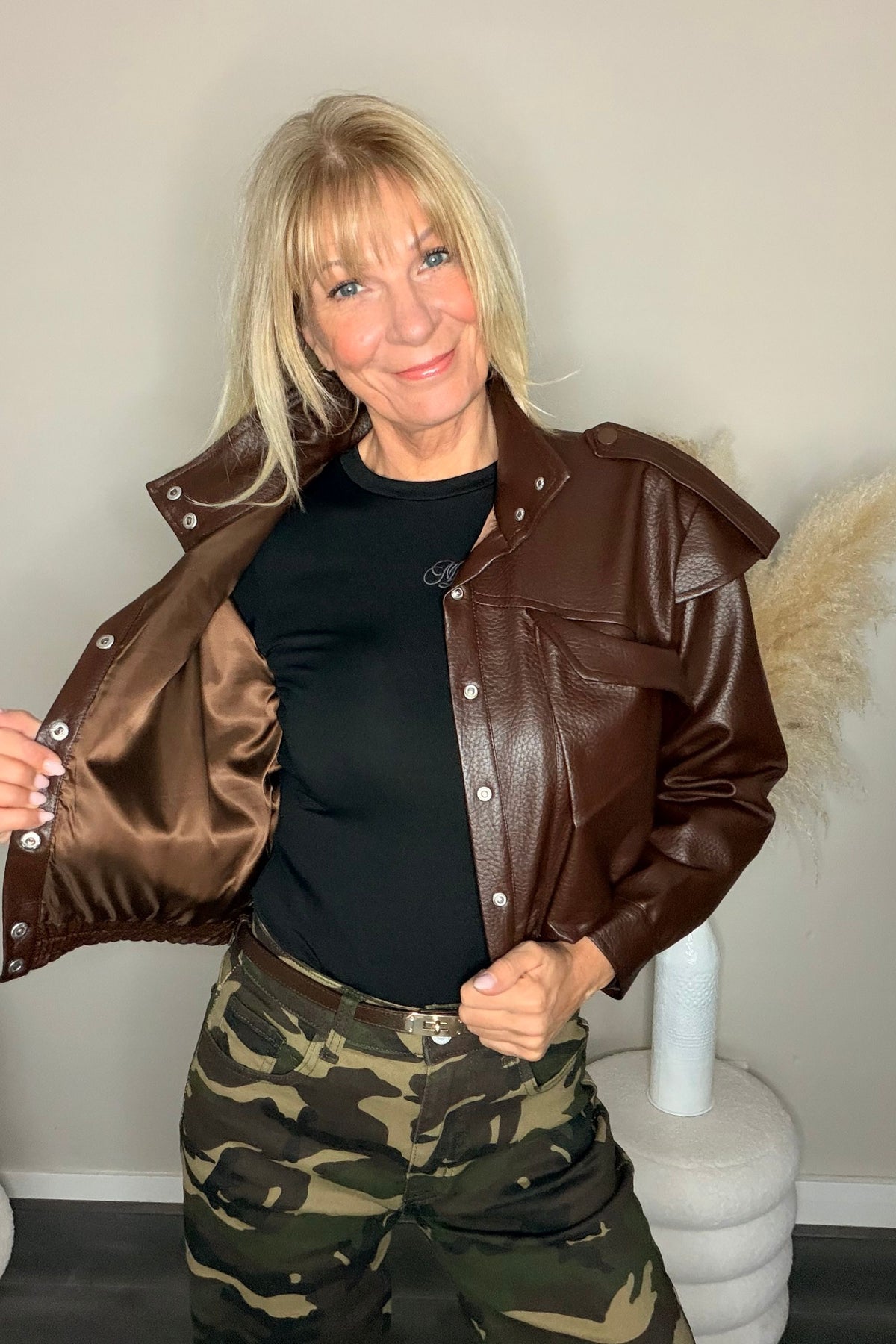 Vera Jacket PU Chocolat