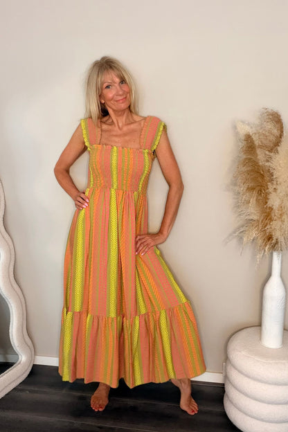 Lola Dress Multi Green