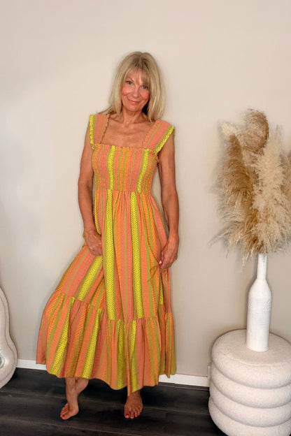 Lola Dress Multi Green