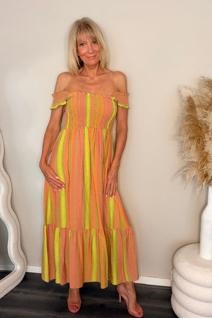 Lola Dress Multi Green