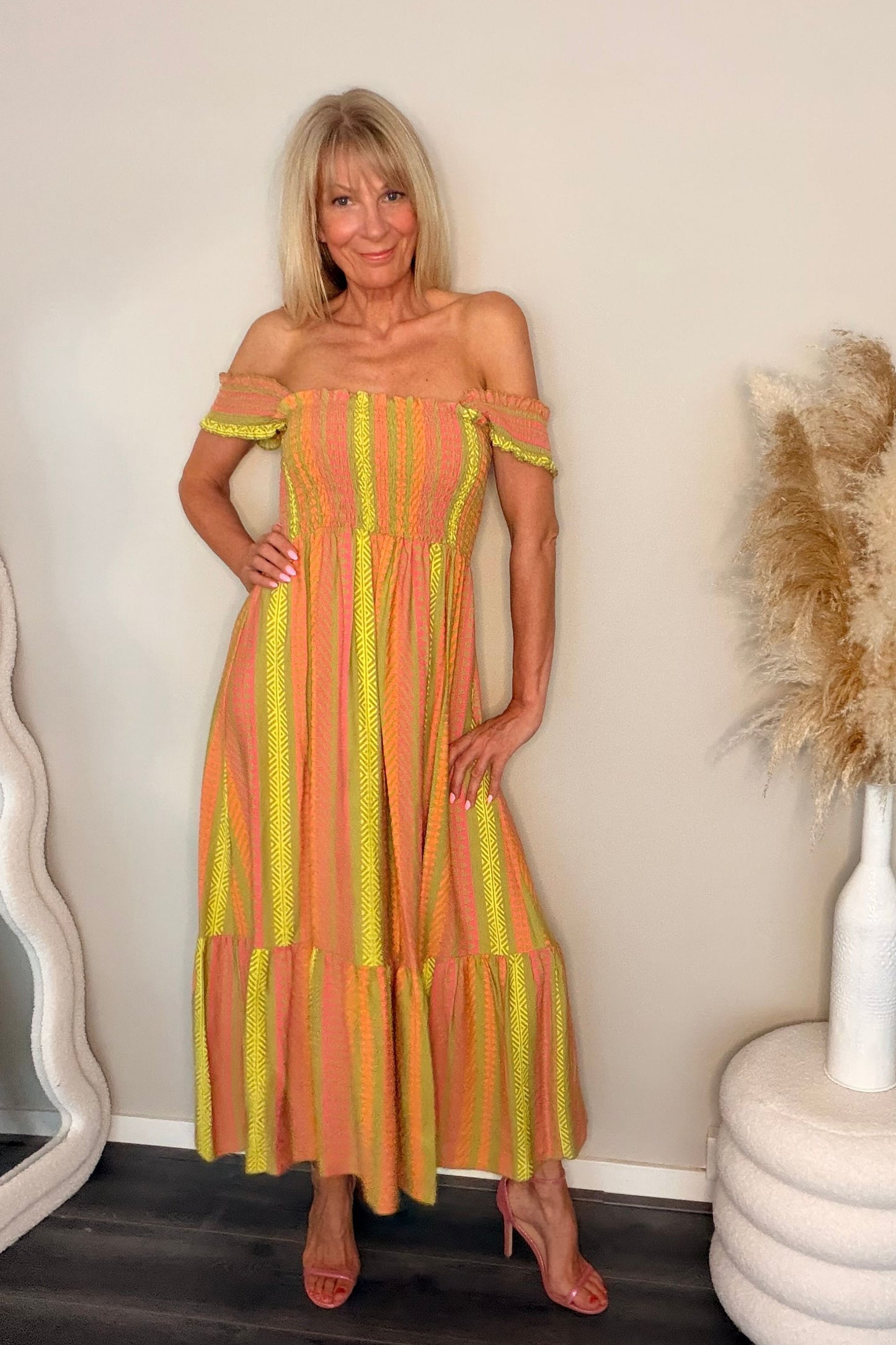 Lola Dress Multi Green