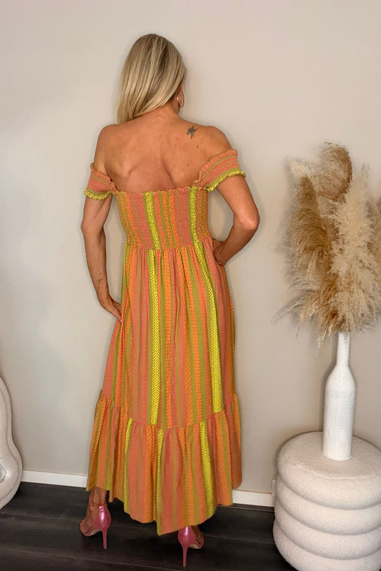 Lola Dress Multi Green