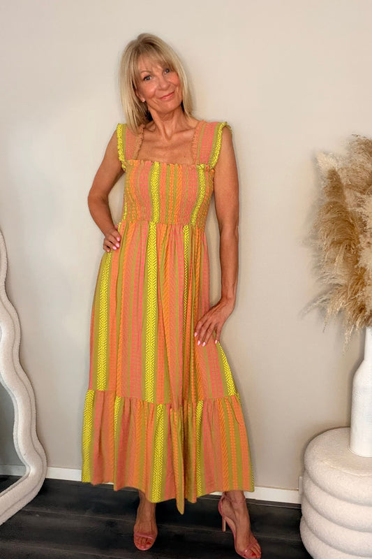 Lola Dress Multi Green