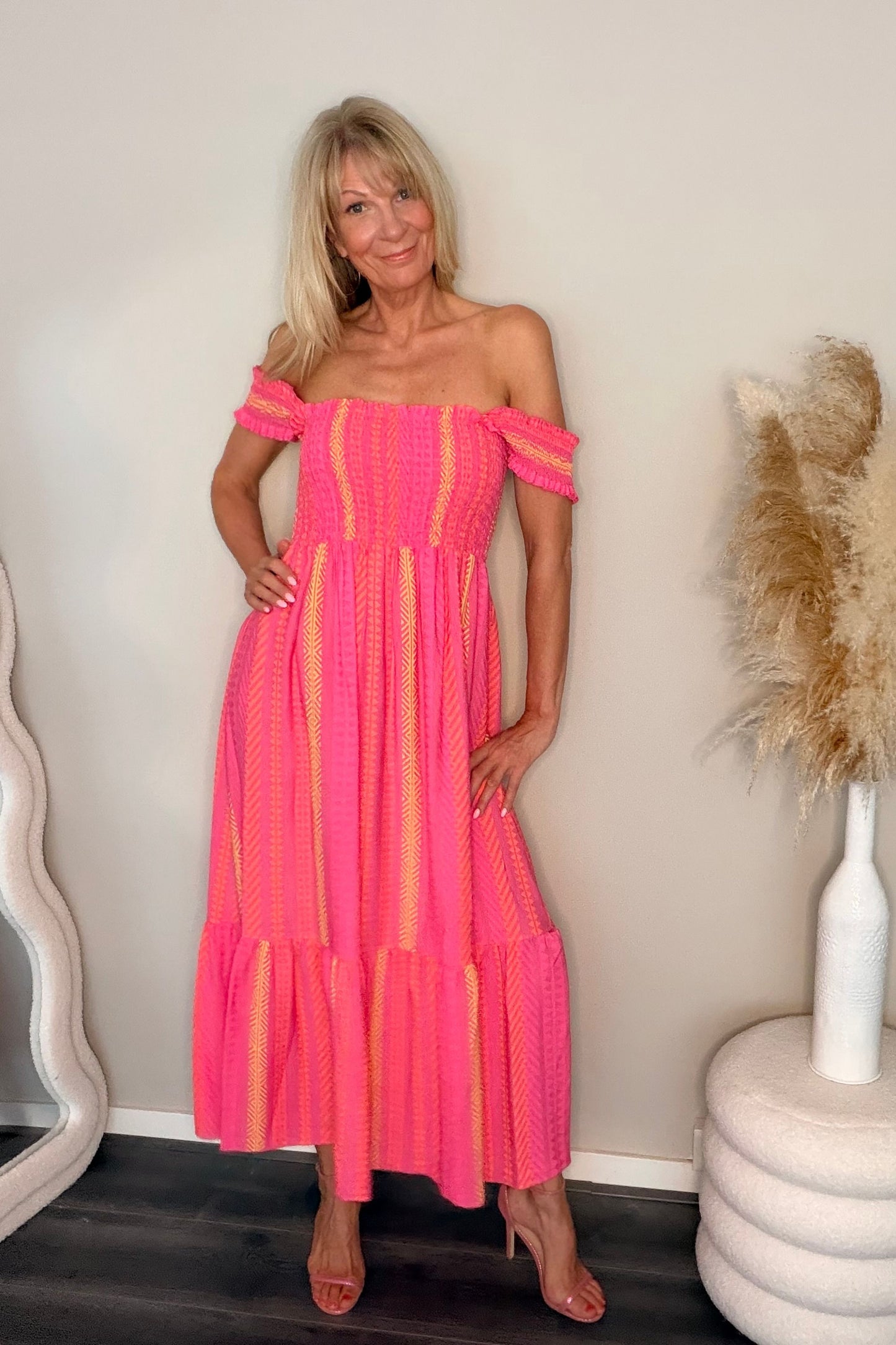 Lola Dress Multi Pink