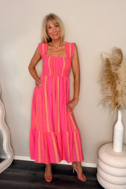 Lola Dress Multi Pink