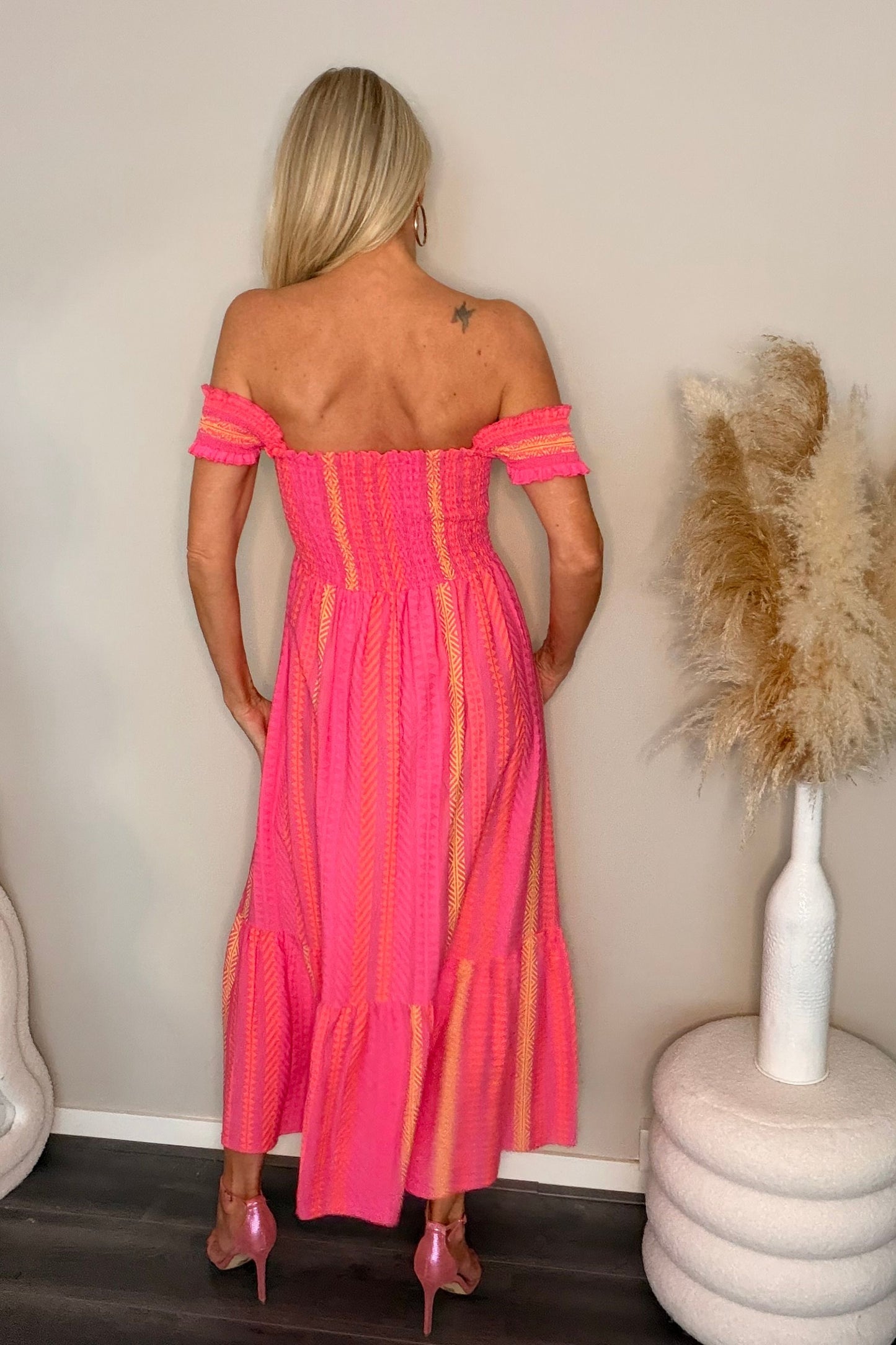 Lola Dress Multi Pink