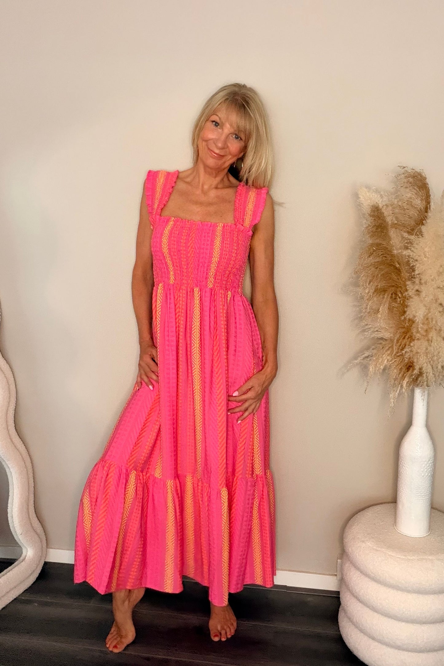 Lola Dress Multi Pink