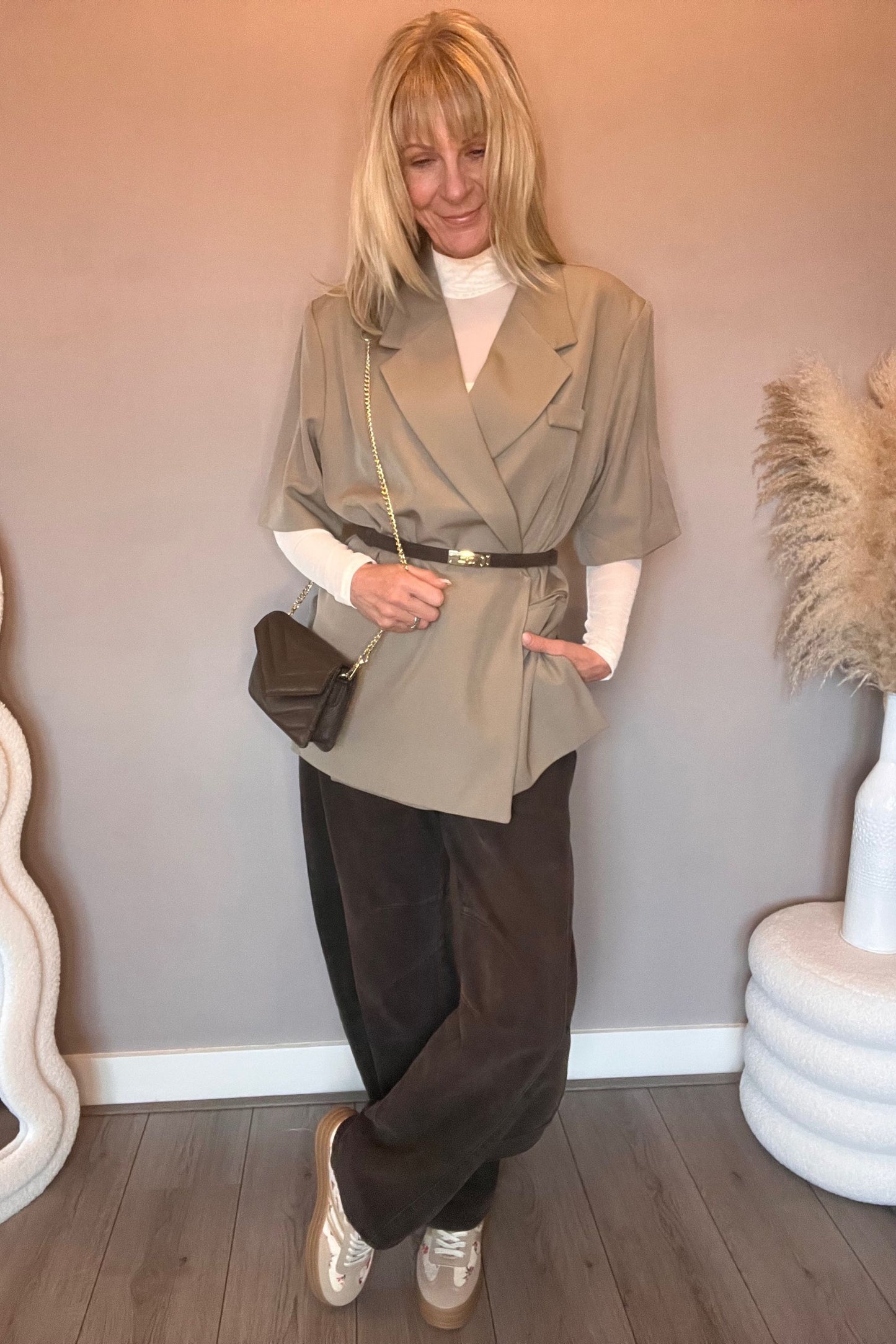 Pammie Blazer Taupe