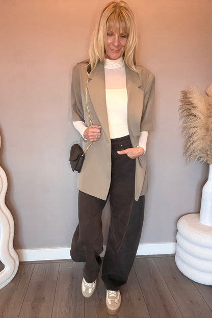 Pammie Blazer Taupe