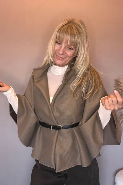 Vicky Cape Taupe