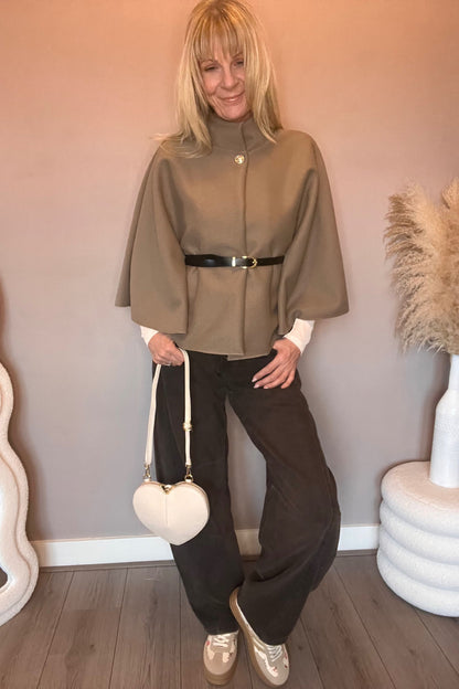 Vicky Cape Taupe