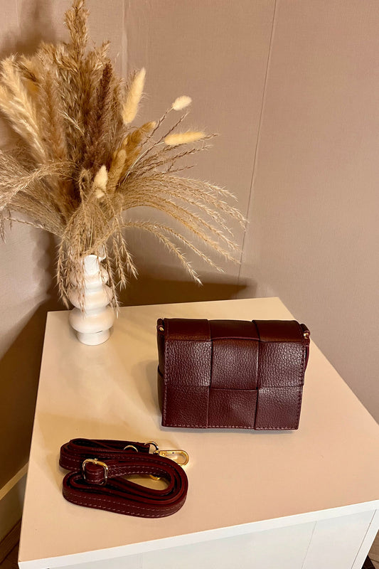 Crossbody Bag Square Bordeaux