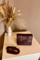 Crossbody Bag Square Bordeaux