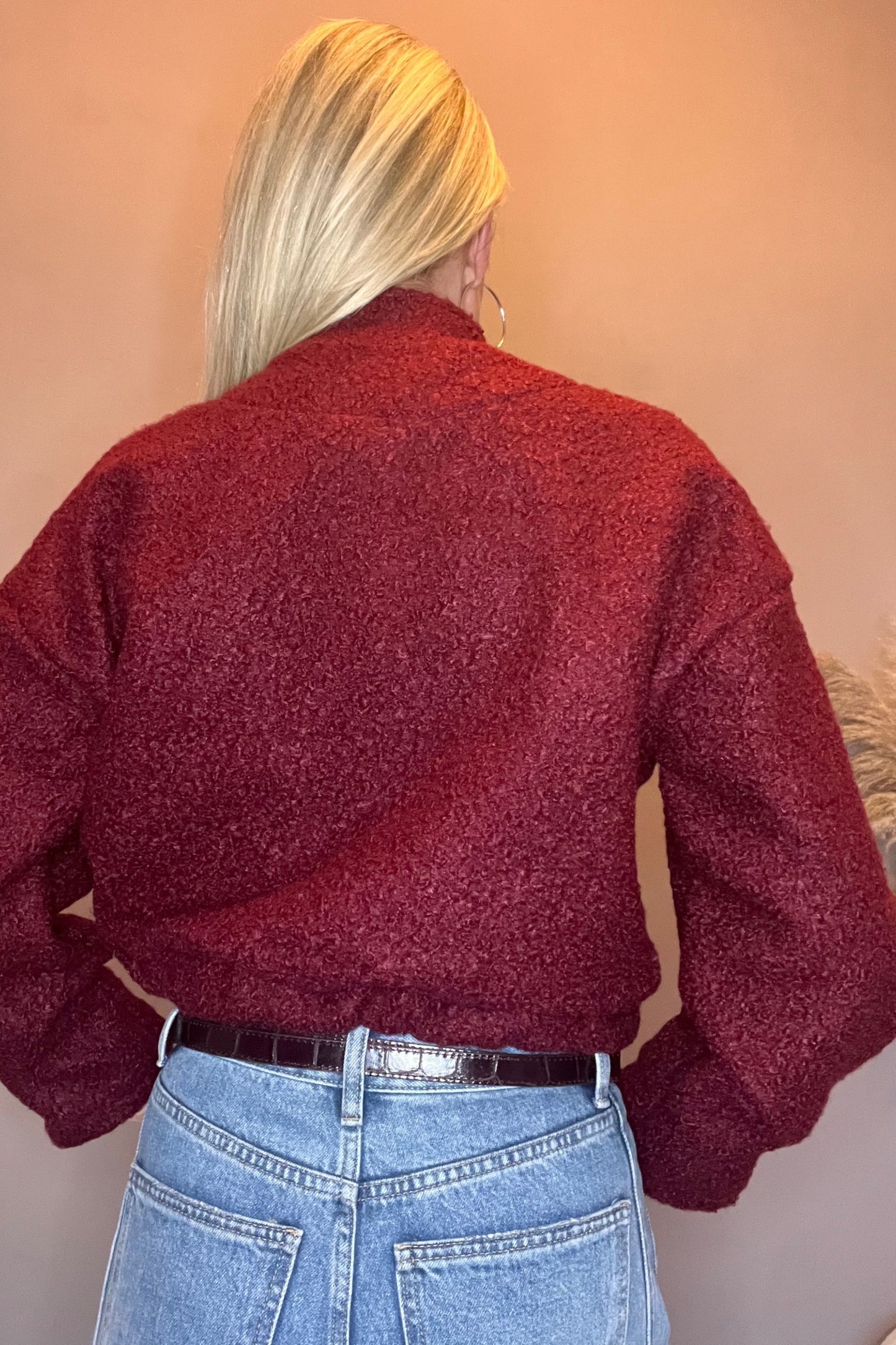 Teddy Jacket Burgundy