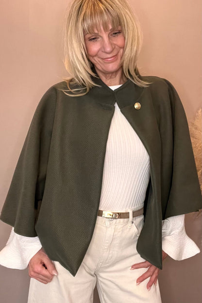 Vicky Cape Army Green