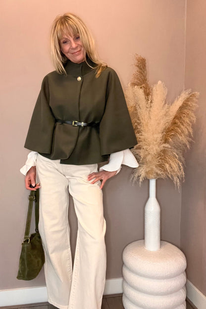 Vicky Cape Army Green