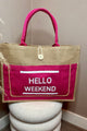 Hello Weekend Shopper Fuchsia